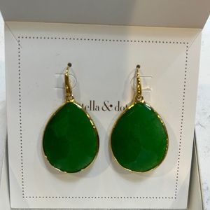 Stella & Dot Jade Teardrop Statement Earrings